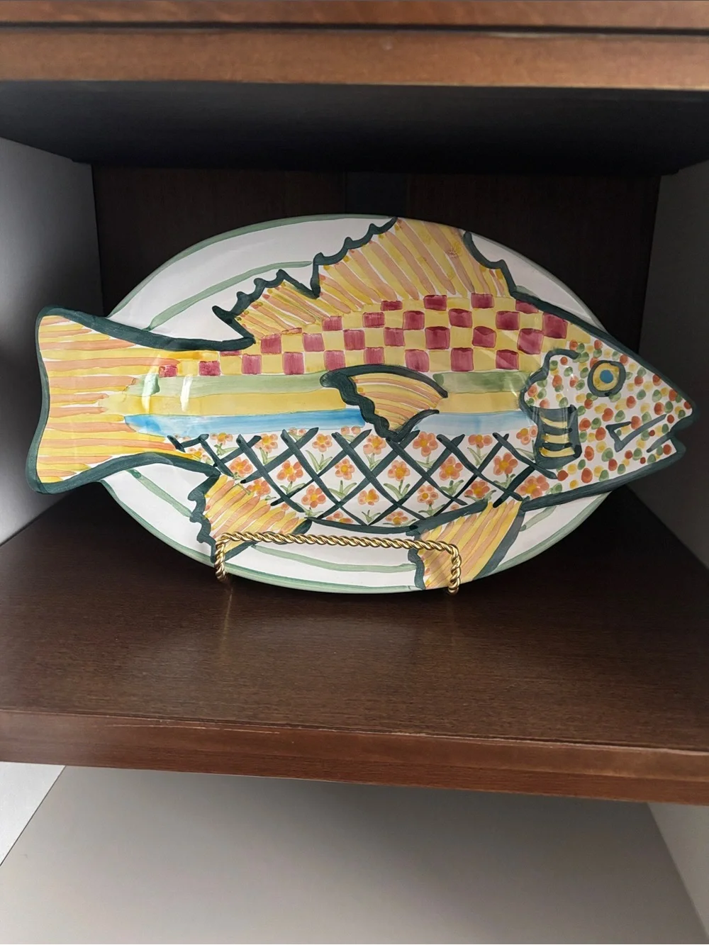 Mackenzie Childs Fish story Dinner Platter NWT